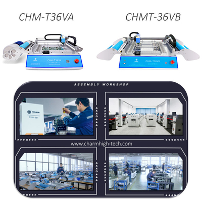 CHMT36VA CHMT36VB 58 Besleyiciler Tezgahüstü SMT Alma ve Yerleştirme Makinesi Çift Taraflı
