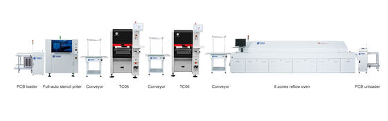 En İyi Satan 6 Kafalı TC06 Alma ve Yerleştirme Makinesi Dökme Demir Çerçeveli SMT Çip Montaj Makinesi