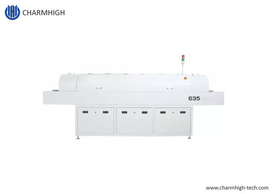 635 Geri akış fırını 6 Temp. Bölgeler (yukarı6+aşağı6) 2200*350mm SMT Geri akış lehimleme makinesi