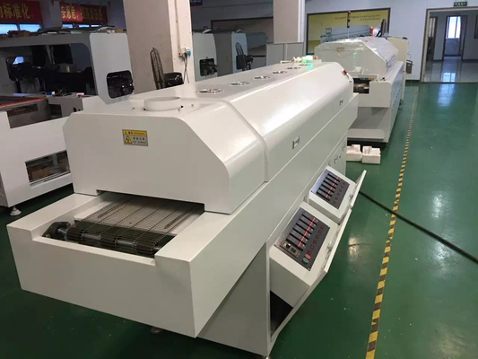 635 Geri akış fırını 6 Temp. Bölgeler (yukarı6+aşağı6) 2200*350mm SMT Geri akış lehimleme makinesi