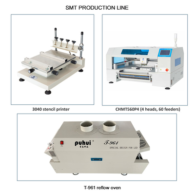 CHMT560P4 SMT P&P Makinesi / Geri Akış Fırını T961 / Lehimleme Yapıştırıcısı 3040