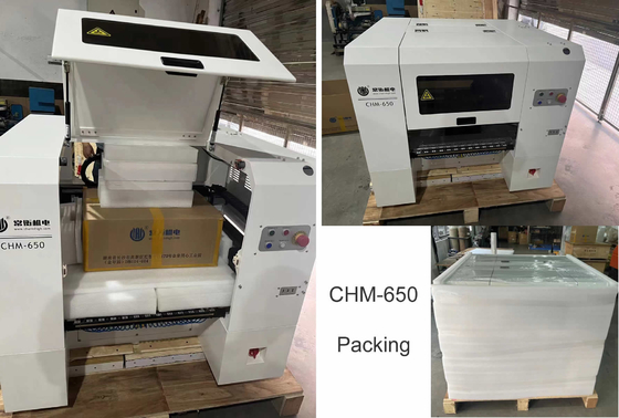 Otomatik PCB Ray Yüksek Hassasiyetli 0201 Masaüstü SMT Al ve Yerleştir Makinesi 4 Baş CHM-650