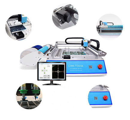 2 baş 29 besleyici CHMT36VA SMD Al ve Yerleştir Makinesi + İki CCD Kamerası + Dış Bilgisayar