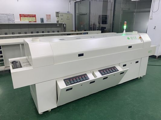 635 Geri akış fırını 6 Temp. Bölgeler (yukarı6+aşağı6) 2200*350mm SMT Geri akış lehimleme makinesi