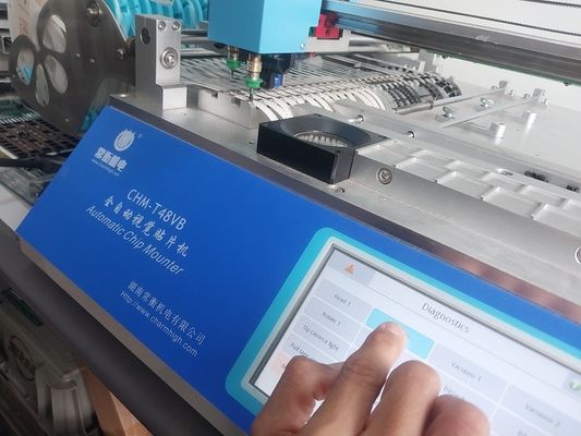 CHMT48VB Benchtop SMT Al ve Yerleştir Makinesi 58 Besleyiciler 2 Görüş Kameraları
