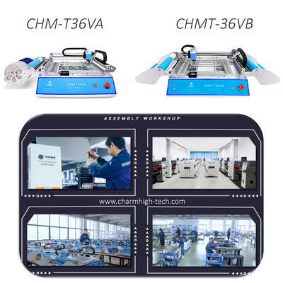CHMT36VA CHMT36VB 58 Besleyiciler Benchtop SMT Al ve Yerleştir Makinesi Çift Taraflı