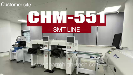 3250 Stecnil Yazıcısı CHM-551 SMT Seç ve Yerleştir Makinesi 830 Geri Akış Fırını ile Küçük ve Orta SMT Hatı