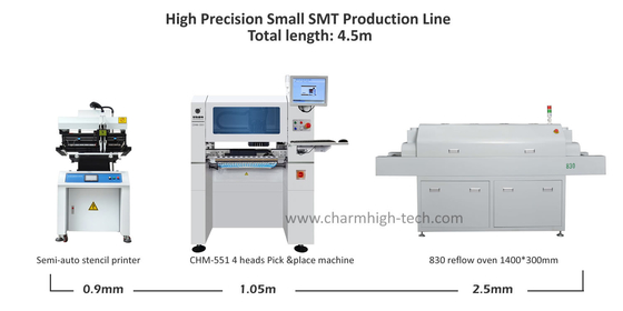 Yarım Otomatik 3250 Lehimleme Pasto Yazıcısı, CHM-551 Seçim Yer Makinesi, 830 Geri Akış Fırını