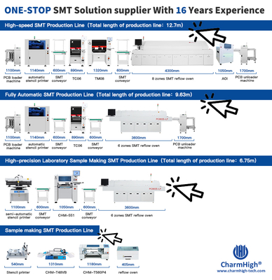 GKG-GSE Yazıcılı ve 8-Bölgeli Reflow Fırınlı Charmhigh SMT PCB Montaj Hattı