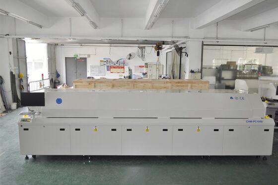 10 Bölgeli Kurşunsuz SMT Reflow Fırını CHM-PC1050 Reflow Lehimleme 3940x500mm