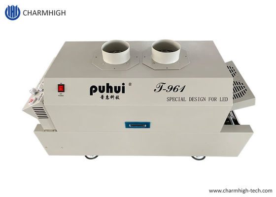 Konveyörlü T961 Masaüstü Reflow Fırın 730 * 230mm 6 sıcaklık Bölgeleri 3.5KW Lehimleme Makinesi