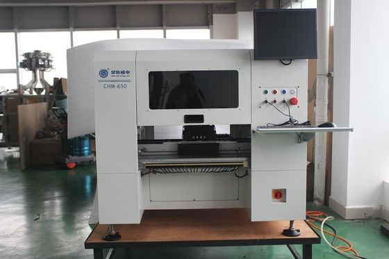 PCB Konveyör 4 Kafa Masaüstü SMT Alma ve Yerleştirme Makinesi CHM-650, Otomatik Nozul Değişimi